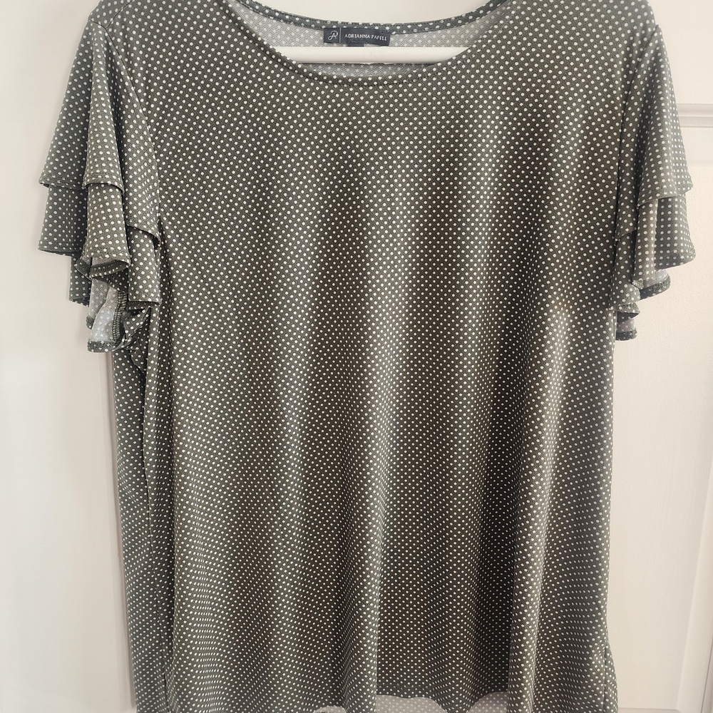Adrianna Papell Polka Dot Blouse